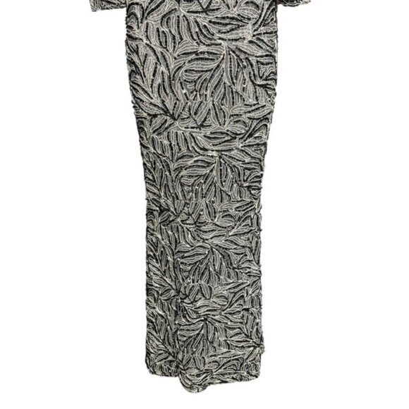 Alice + Olivia By Stacey Bendet Beaded Long Sleeve Open Back Maxi Formal Gown - Picture 7 of 11